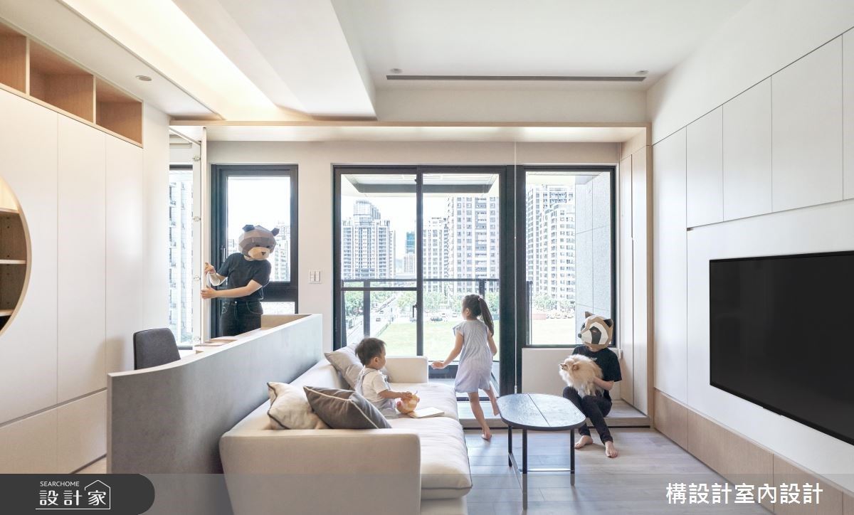 几何意象、复合式空间串连北欧家居，打造专属於孩子们的30坪幸福堡垒